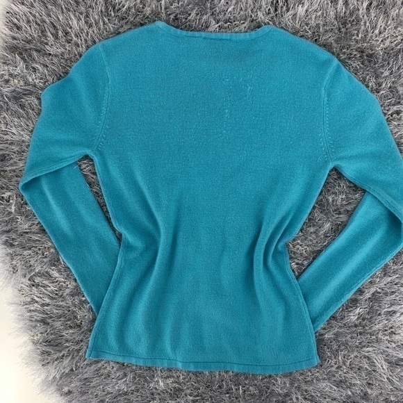 Field Gear Women's S Petite Blue Snowman Sequin Long Sleeve Round Neck Sweater - Picture 12 of 12